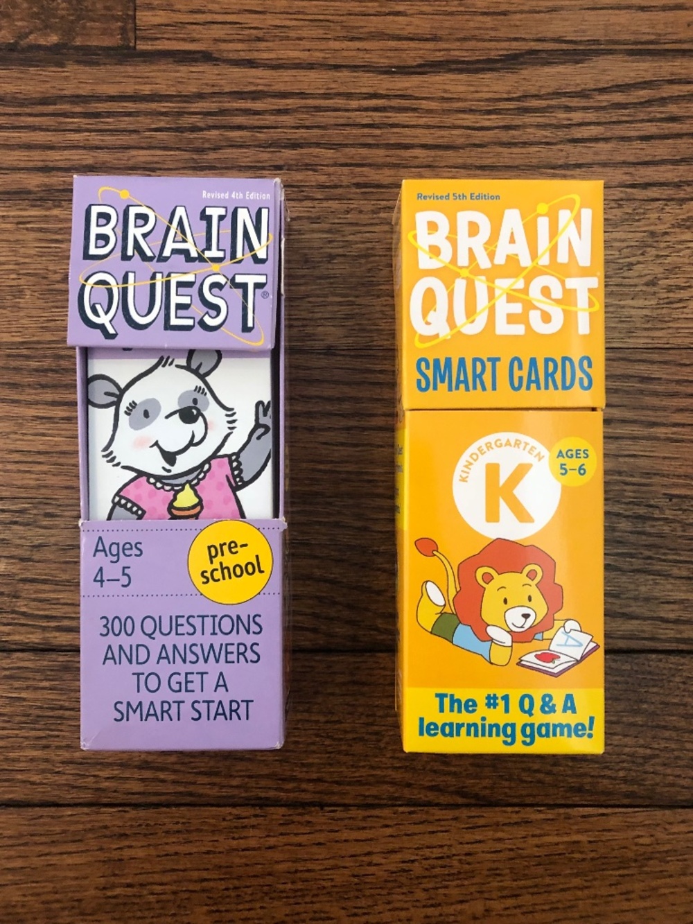Brain Quest Question & Answer Cards,Preschool(Ages 4-5) & Kindergarten(Ages 5-6)